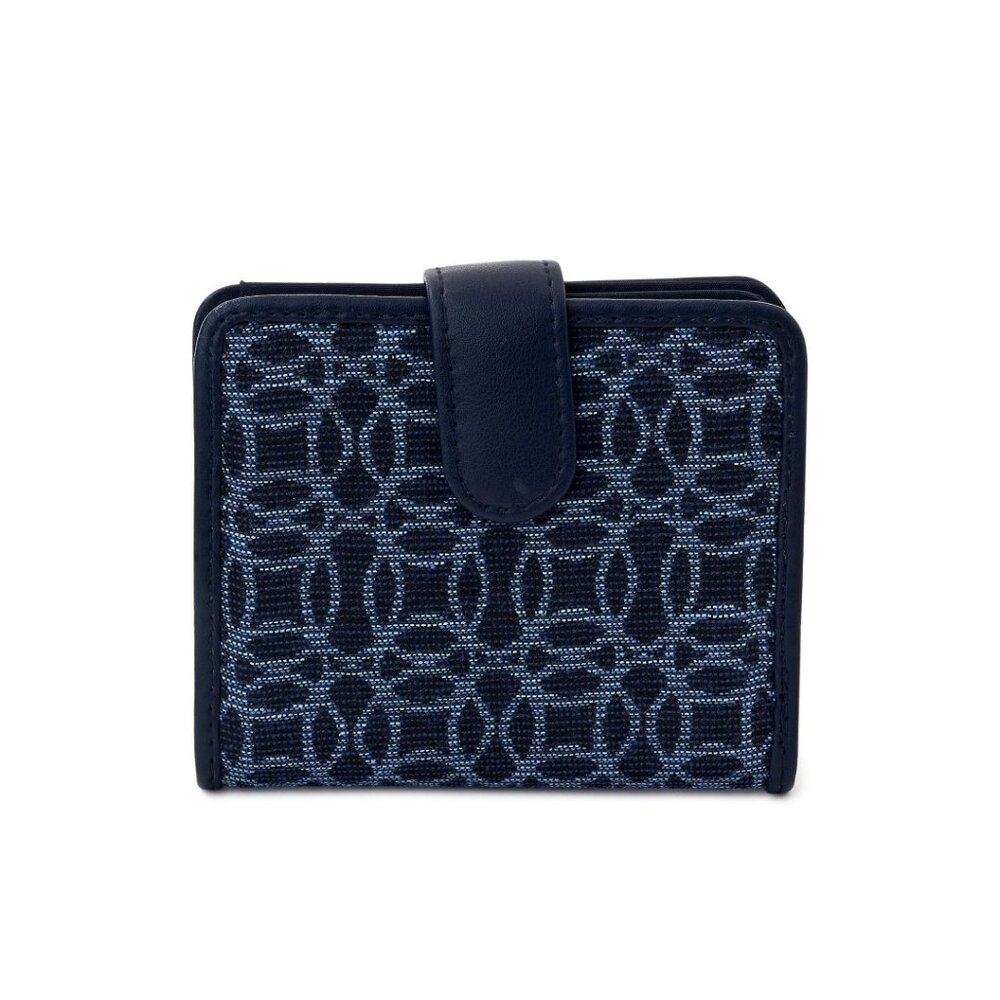 TIME and TRU Women's Amelia Bi-Fold Blue Wallet